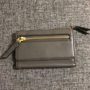 Fossil leather tri-fold wallet